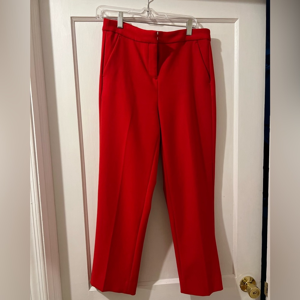 JCrew Red Kate Cropped Pants Size 6
